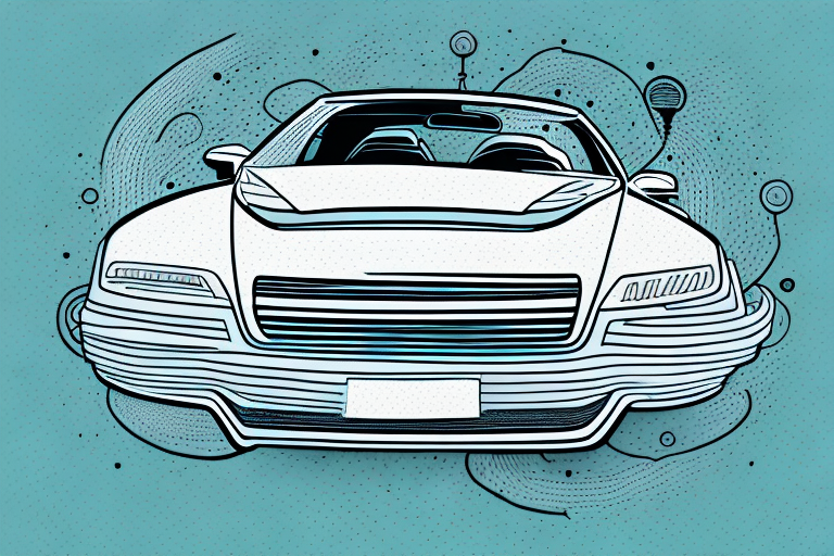 A car driving on a bumpy road with visible shock absorbers and other car parts