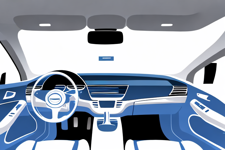 A car interior with focus on a clean dashboard