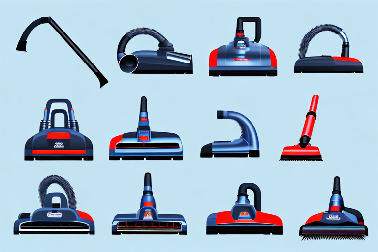 Several different models of wet vacuum cleaners side by side