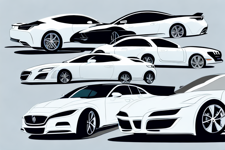 A variety of sleek cars in different colors and patterns