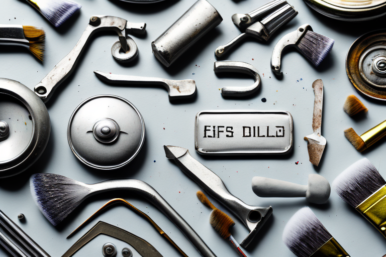 Various metal objects such as a car