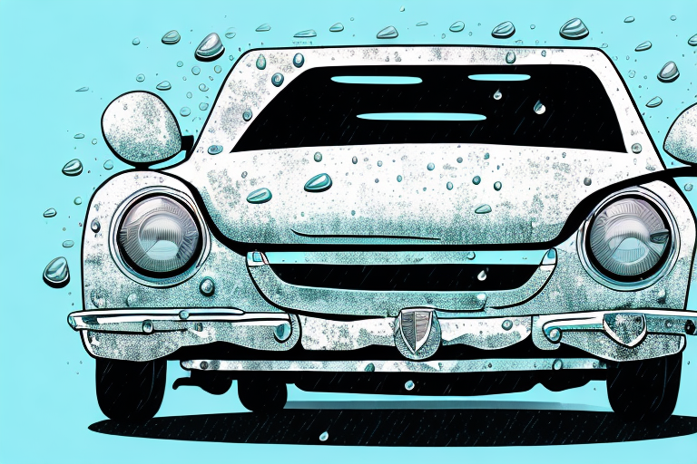 A car with a protective shield surrounding it