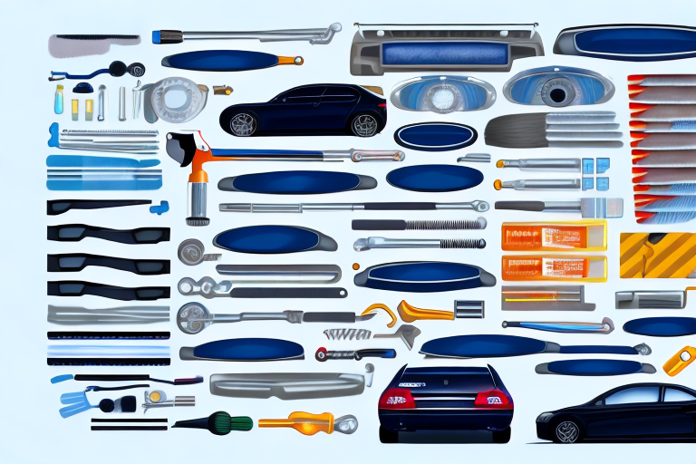 Several high-quality car care kits on a shiny