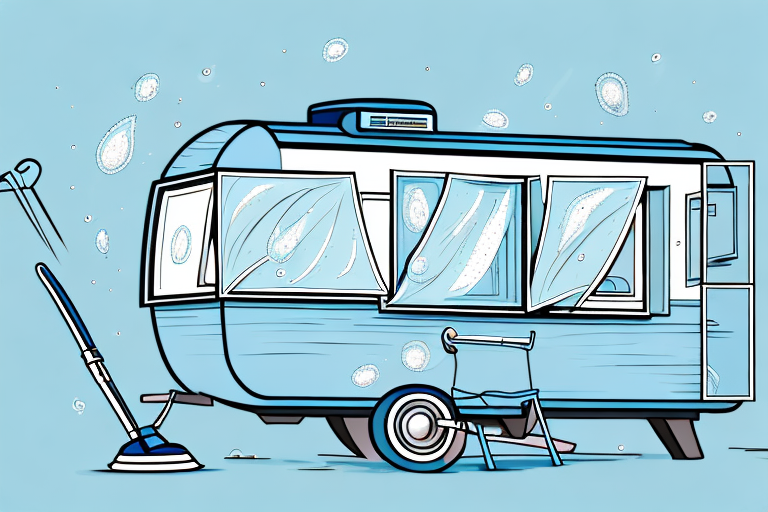 A caravan with sparkling clean windows