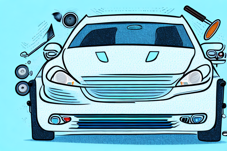 A car partially covered with a protective cloth