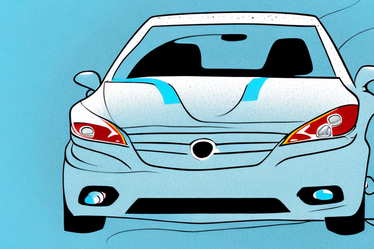 A car with visible scratches on the paintwork