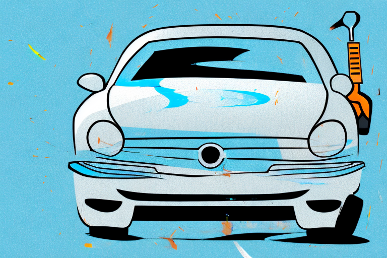 A car with visible scratches on its paintwork