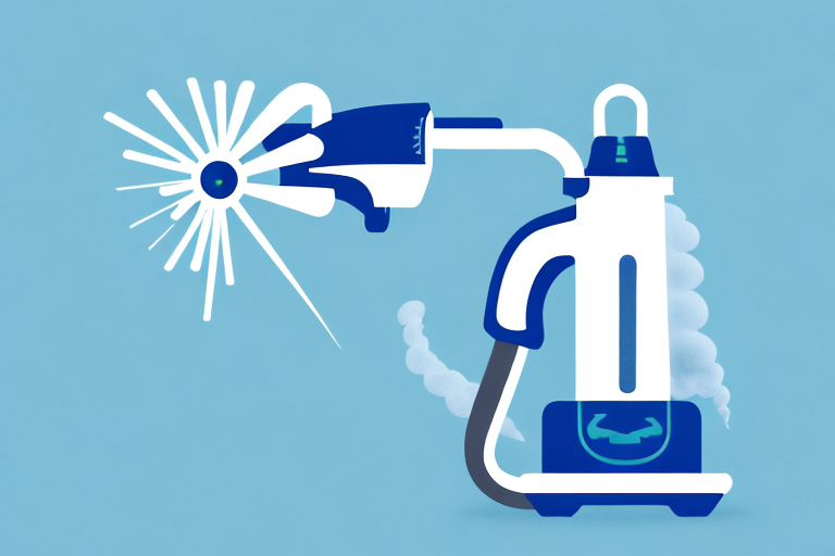 A steam cleaner in action