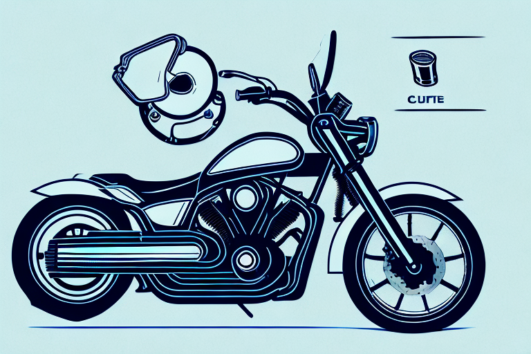 A motorcycle with a focus on the exhaust manifold (krümmer)