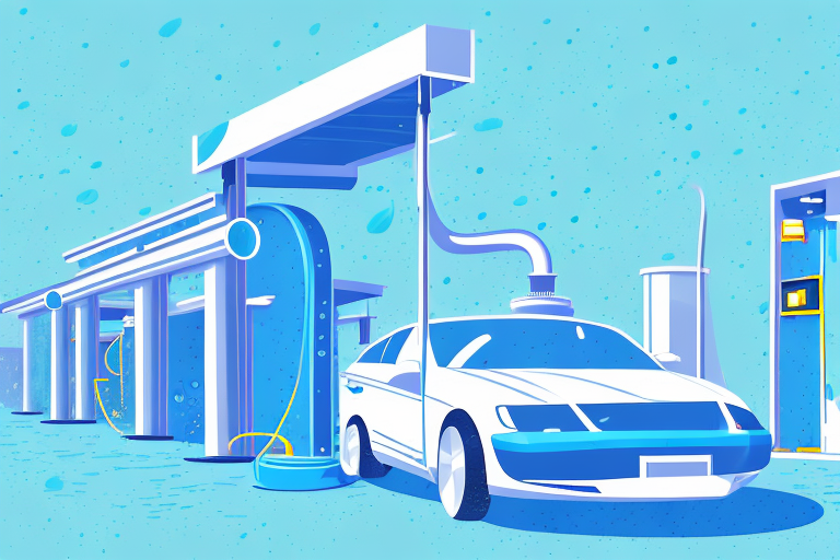 A car wash facility with a wet vacuum system