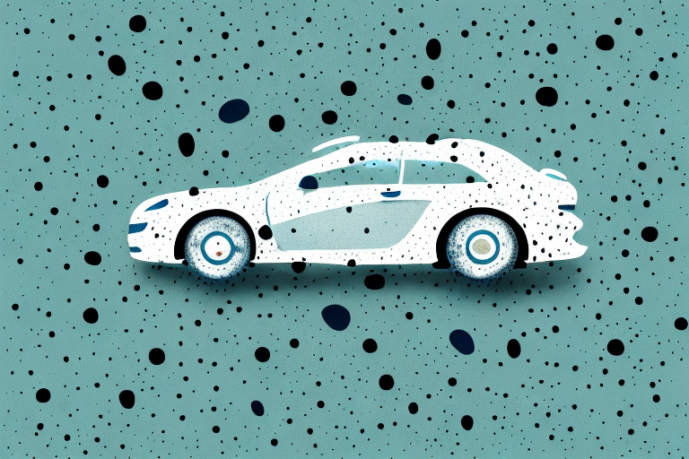 A car with spots of tree resin on it