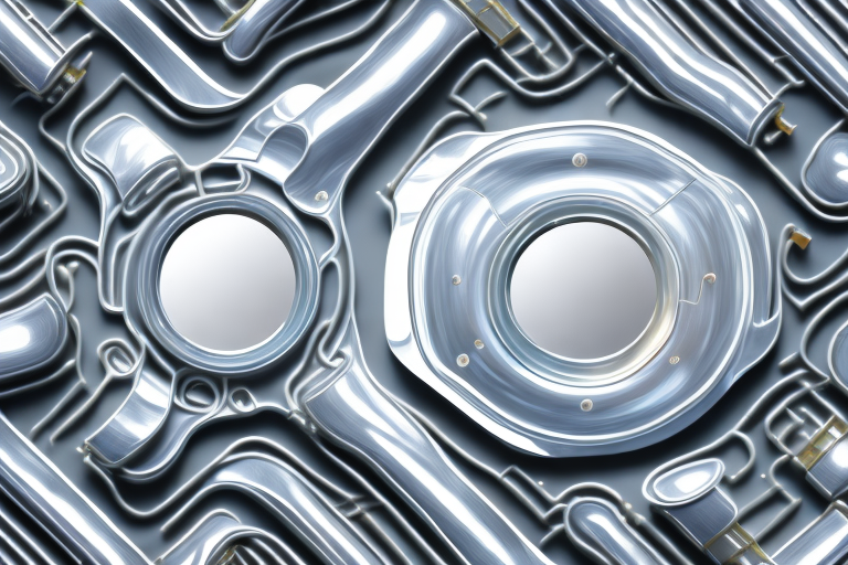 A shiny aluminium object
