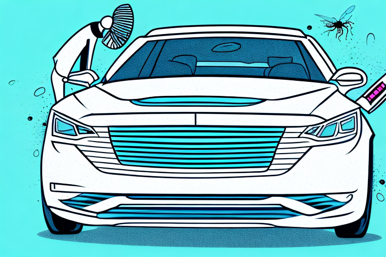 A car being cleaned with a special tool