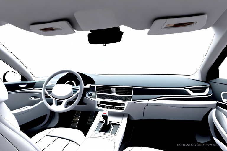 A professional car interior detailing setup showcasing various tools and products used