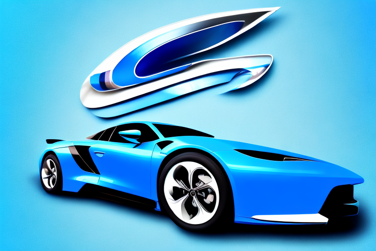 A car with a vibrant blue wrap