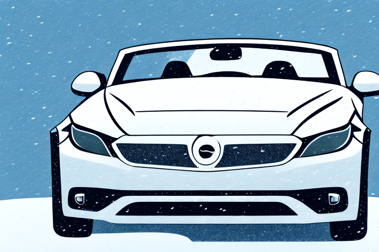 A sleek convertible car covered with a high-quality winter cover