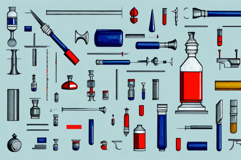 A bauhaus store with a prominent isopropanol bottle in the foreground