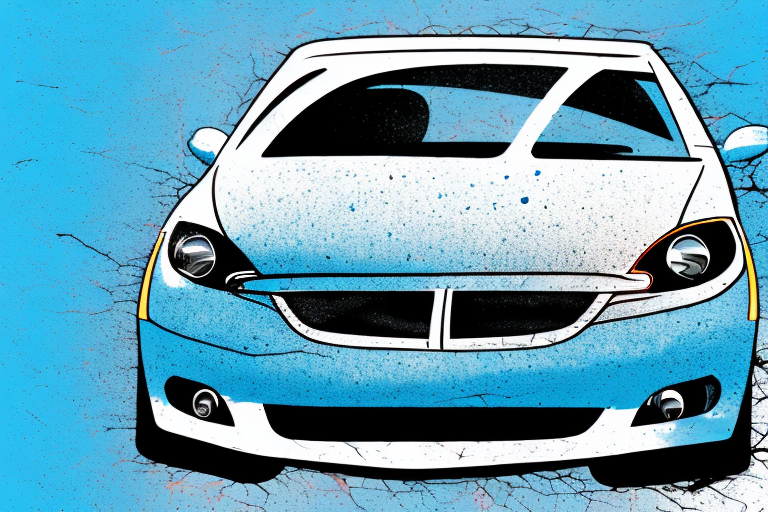 A car with deep scratches on its paintwork