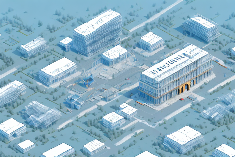 A picturesque polish town with a few under-construction buildings