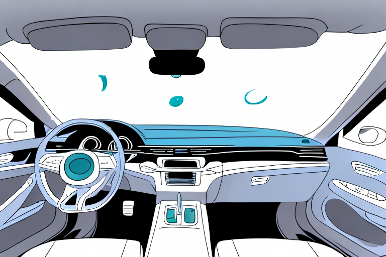 A car's interior dashboard with visible scratches and a few natural home remedies like olive oil