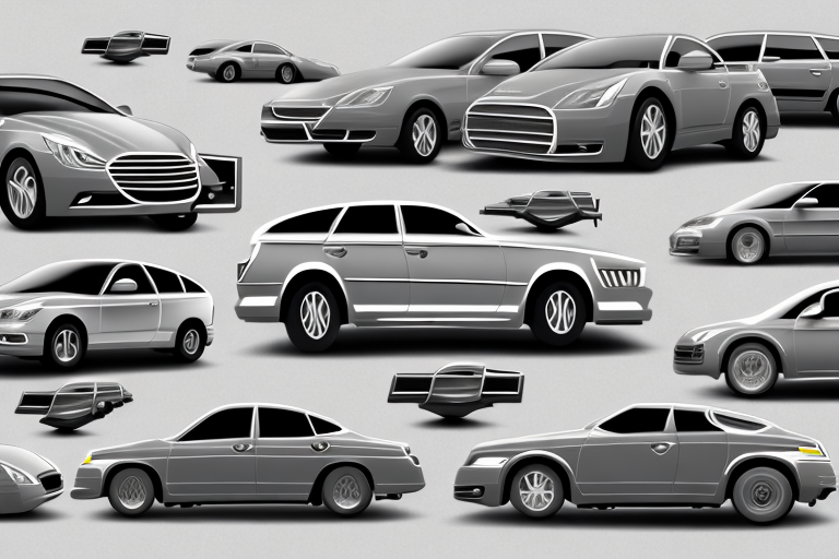 Several cars in various shades of grey