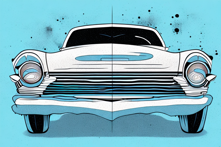 A car partially stripped of its paint