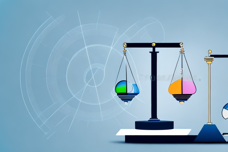 A k&n air filter with a balance scale