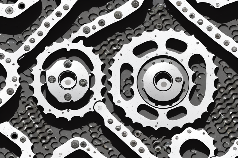 A well-maintained bicycle chain