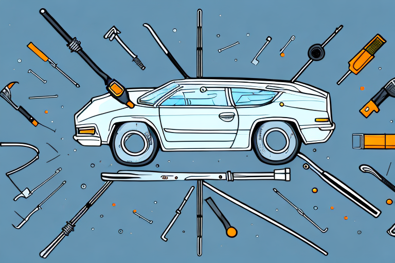 A windshield wiper on a car's windshield