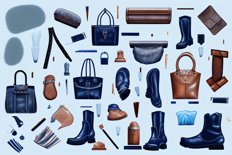 Various leather products such as a jacket