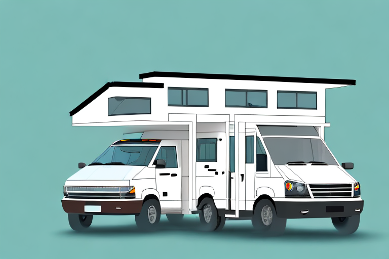 A spacious carport housing a motorhome