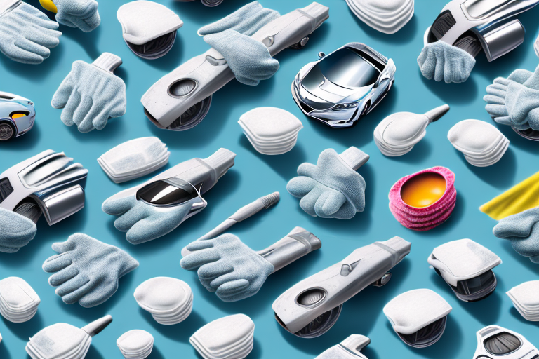 Several different models of car wash mitts
