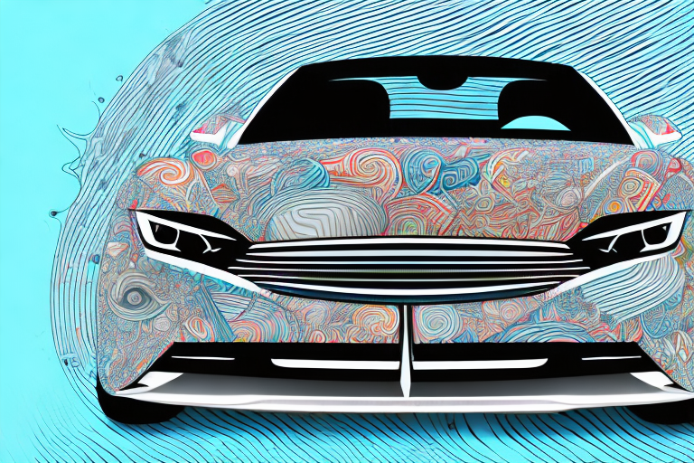 A car being wrapped in a unique