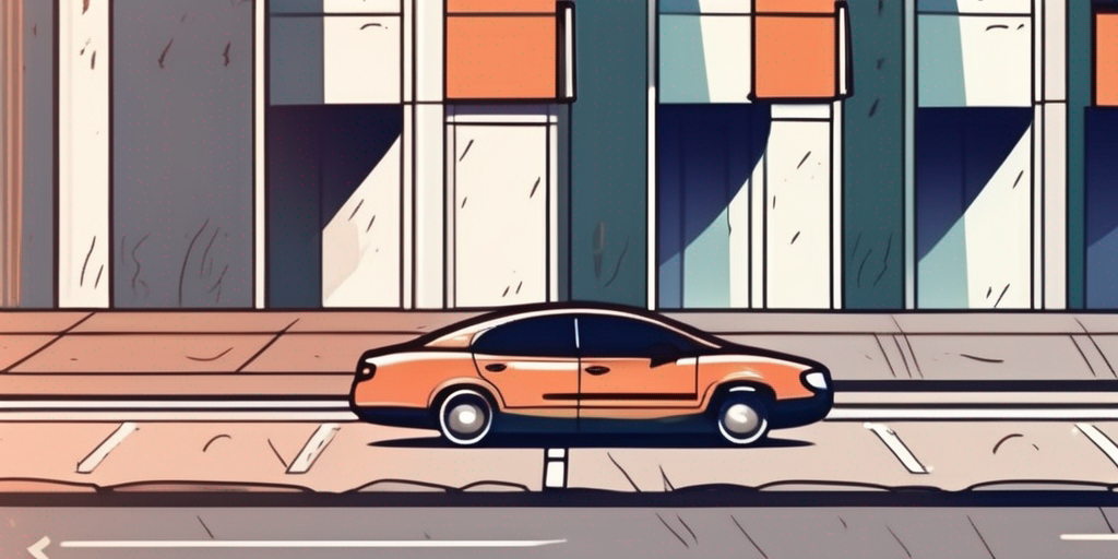 A car without a license plate parked on the side of a road
