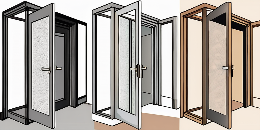 A door with visible insulation materials like foam