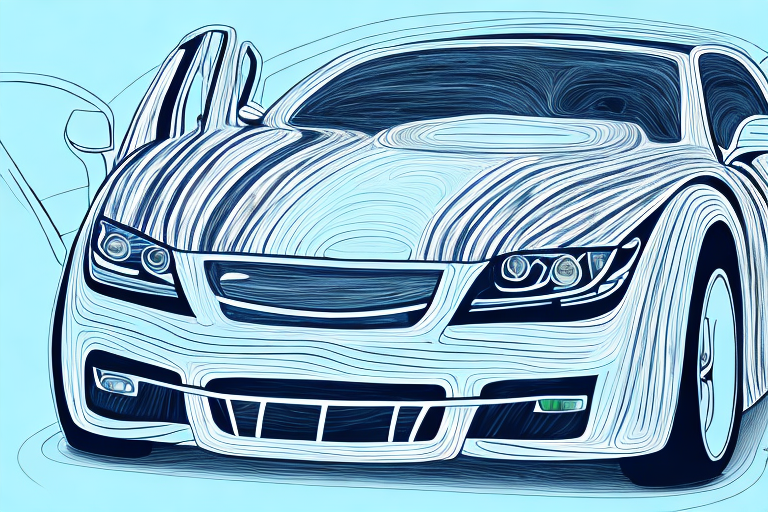 A car in the process of being wrapped