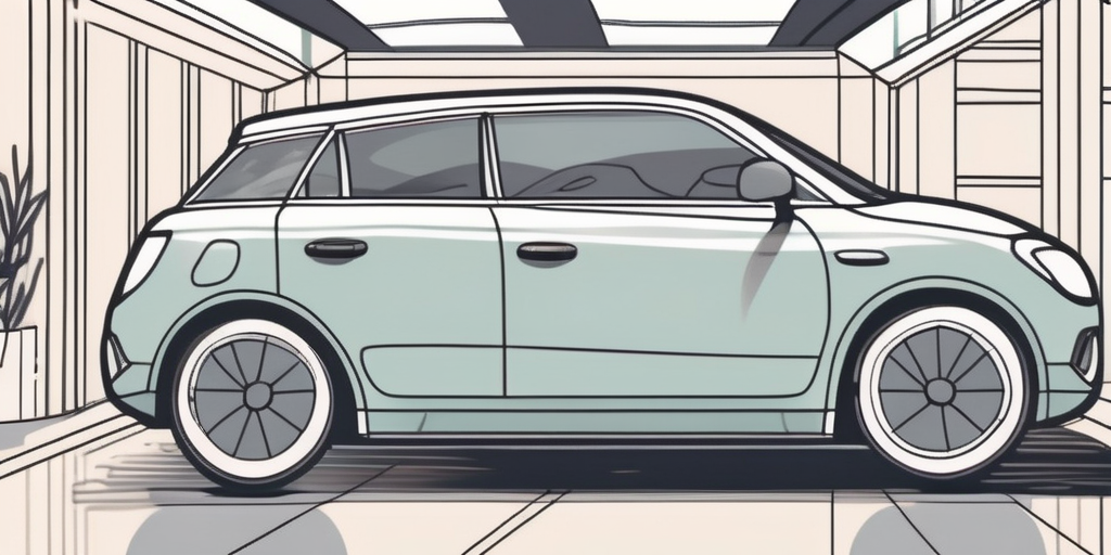 A car in a quiet