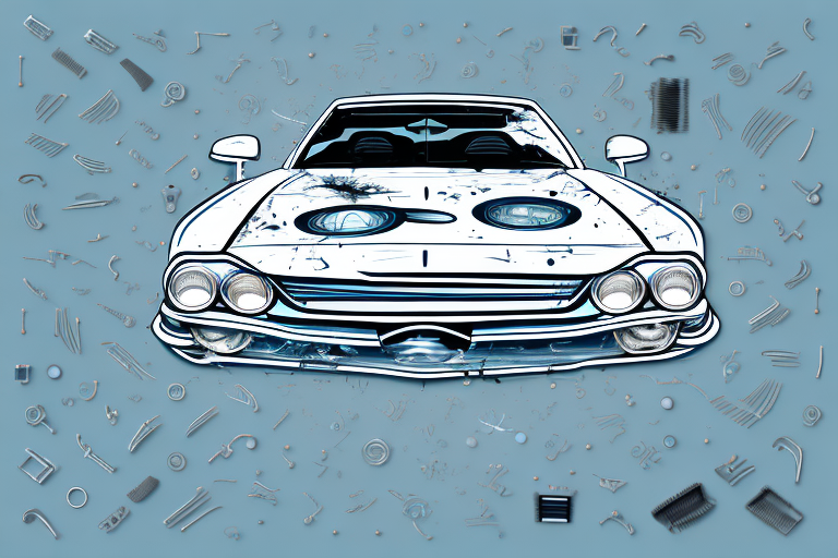 A car with visible scratches on its plastic parts