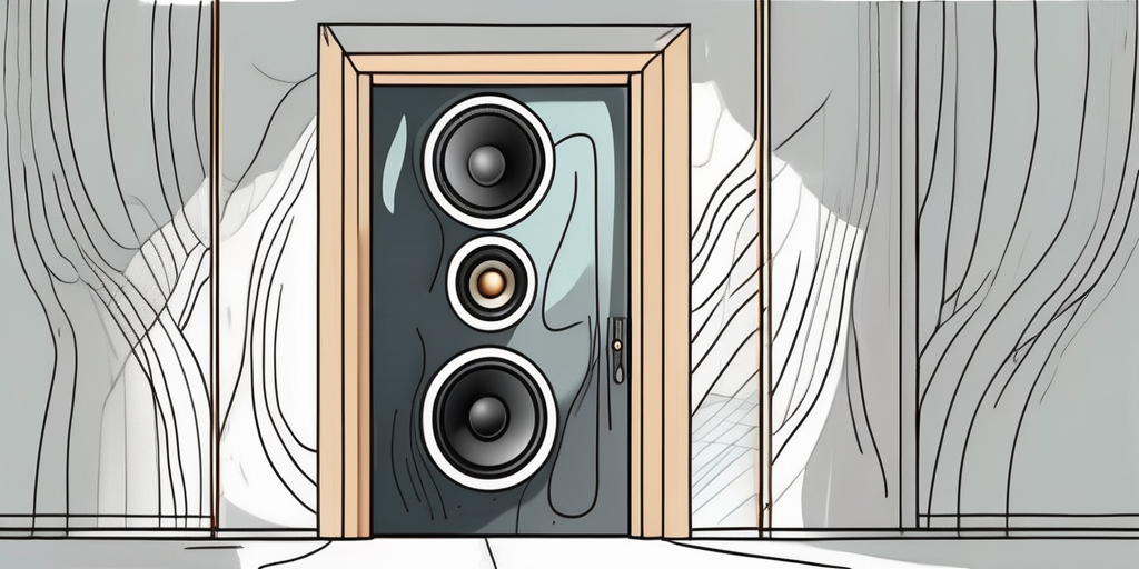 A door speaker being insulated with soundproofing materials