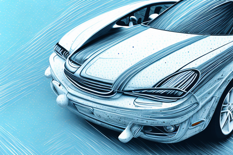 A car with visible plastic scratches on its surface