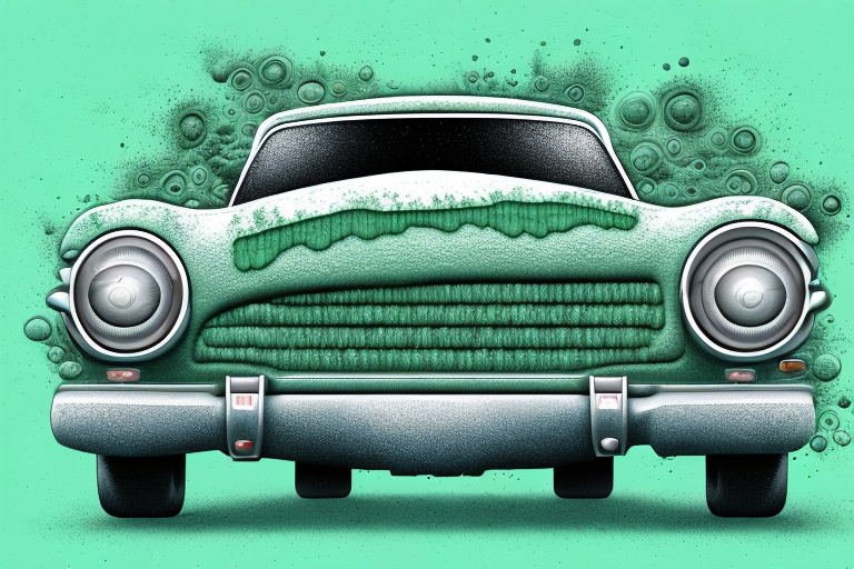 A car with mossy windows