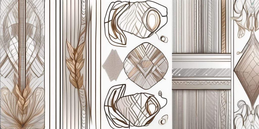 Various decorative trims in the process of being wrapped with foil