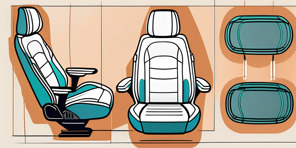 Several different types of car seat heating mats being tested in various car interiors