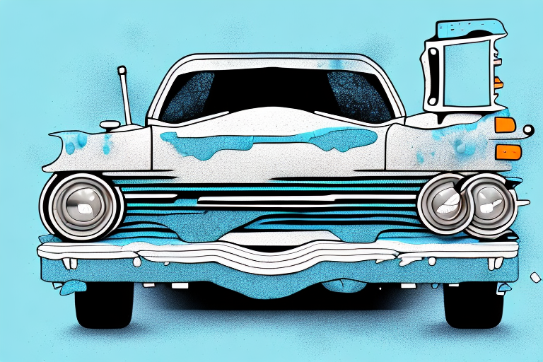 A car partially stripped of its paint