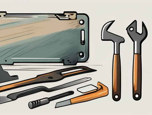 A set of tools typically used for removing license plates