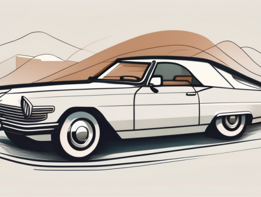 A vintage car transitioning into a modern car