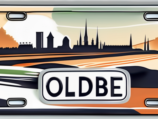 A german license plate with a blurred