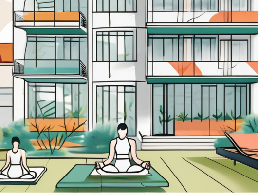 Various vibrant and lively laikra (yoga) locations in the city of ludwigsburg