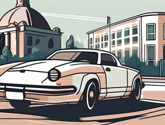 A car with an empty license plate parked near euskirchen's city landmarks