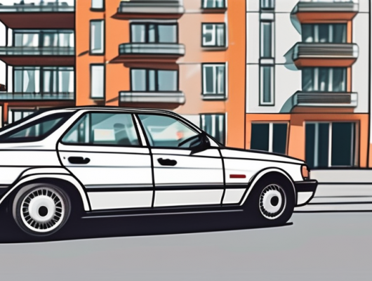 A german car with a license plate